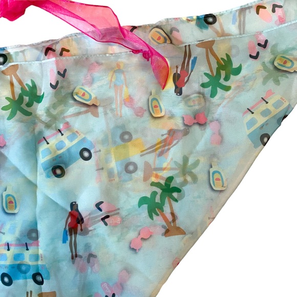 Unique Vintage Retro Vintage Barbie Print Blue Camper Adventure Print - Picture 2 of 4